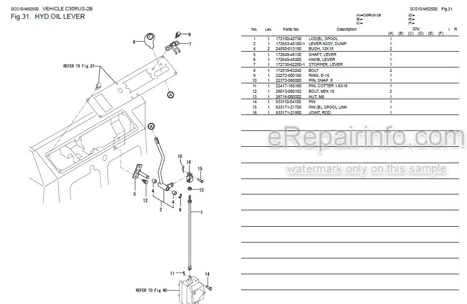 Photo 4 - Yanmar C30RUS-2B Parts Catalog Crawler Carrier