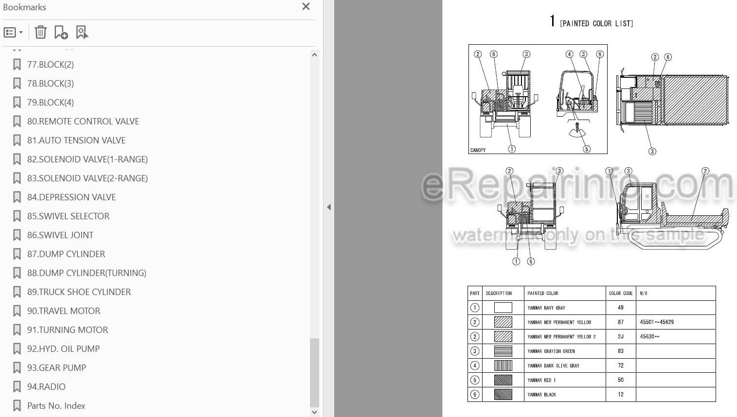 Photo 3 - Yanmar C50R-3B Parts Catalog Crawler Carrier