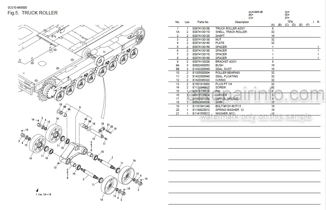 Photo 3 - Yanmar C50R-3B Parts Catalog Crawler Carrier