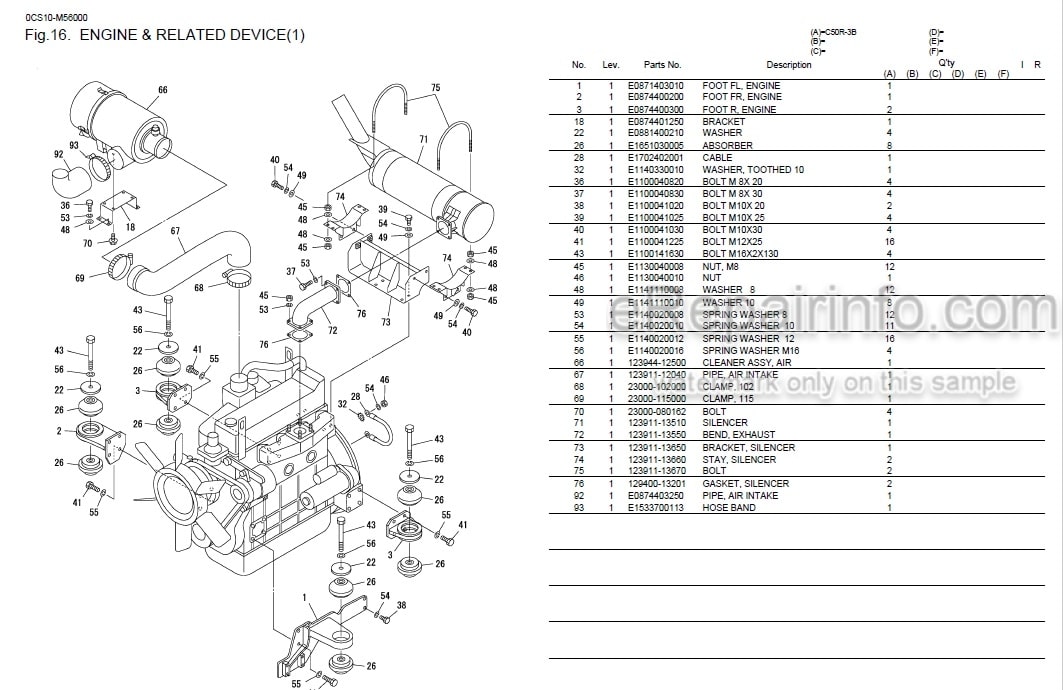 Photo 5 - Yanmar C50R-3B Parts Catalog Crawler Carrier