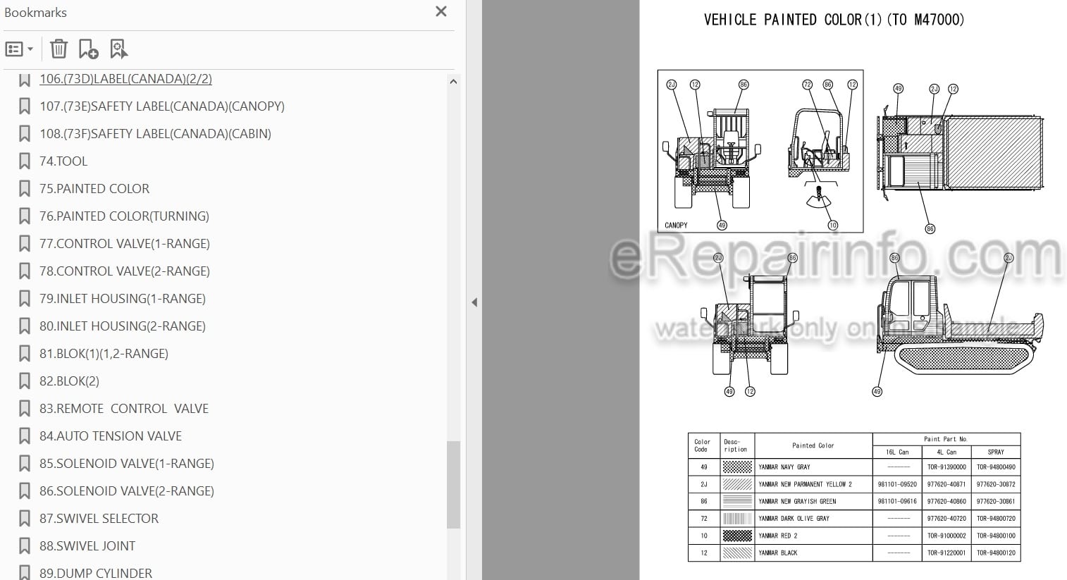 Photo 4 - Yanmar C50R-3C Parts Catalog Crawler Carrier