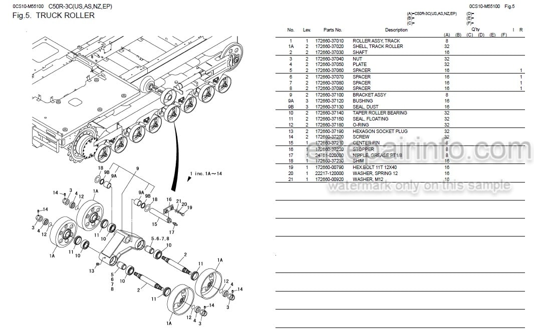 Photo 3 - Yanmar C50R-3C Parts Catalog Crawler Carrier