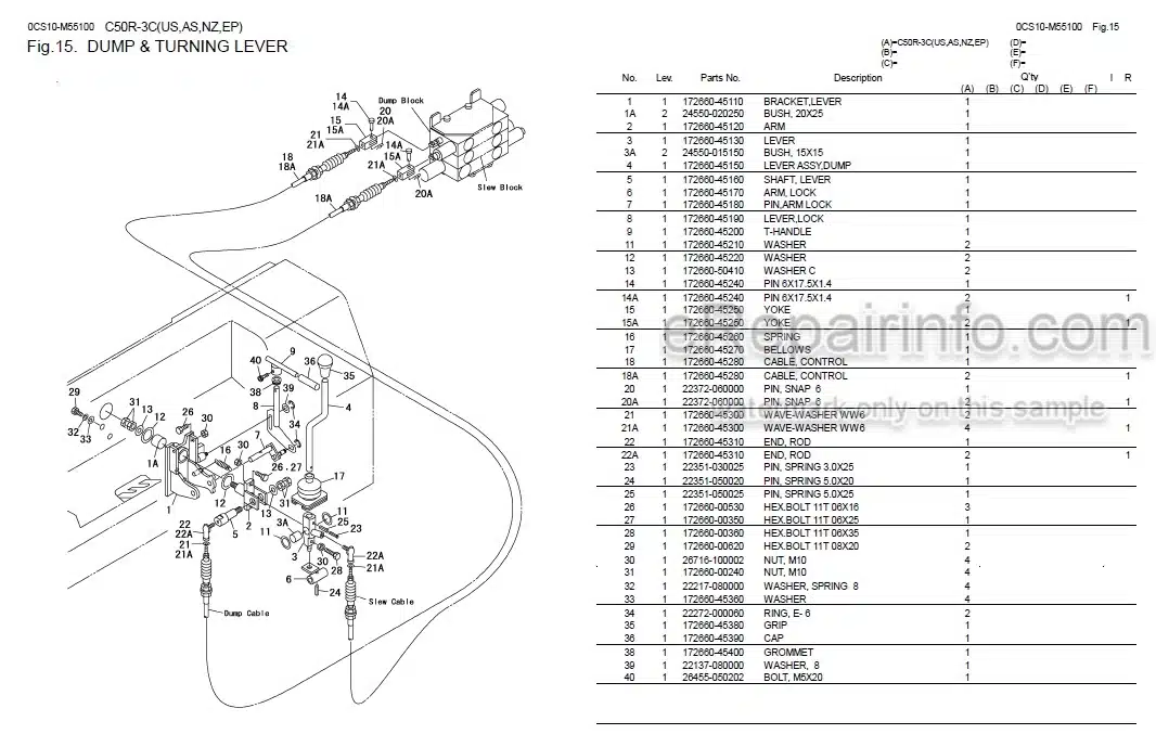 Photo 2 - Yanmar C50R-3C Parts Catalog Crawler Carrier