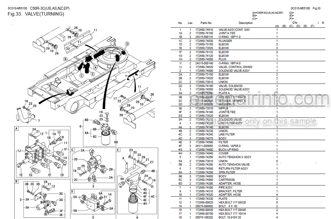 Photo 5 - Yanmar C50R-3C Parts Catalog Crawler Carrier