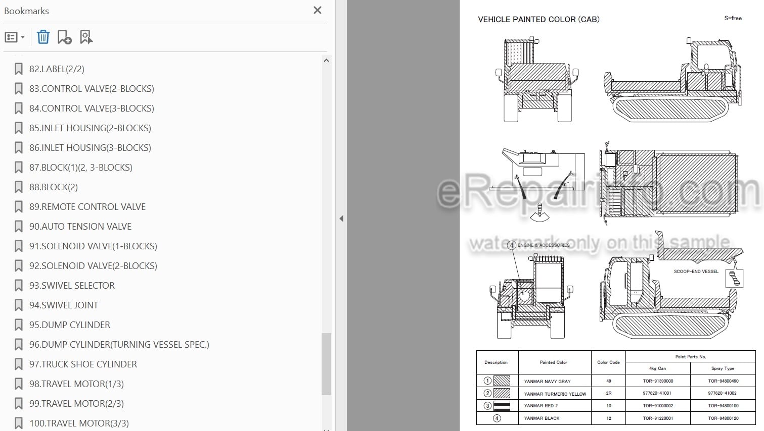 Photo 3 - Yanmar C50R-5 Parts Catalog Crawler Carrier