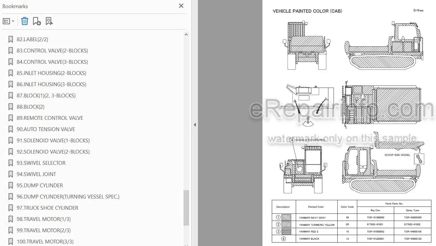 Photo 3 - Yanmar C50R-5 Parts Catalog Crawler Carrier