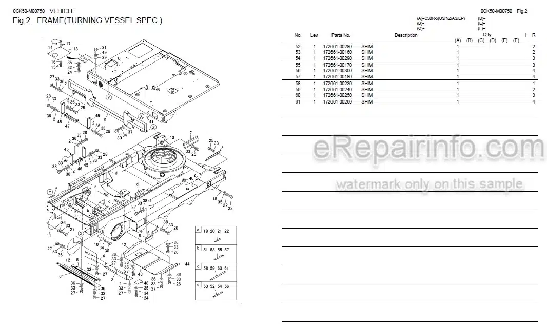 Photo 1 - Yanmar C50R-5 Parts Catalog Crawler Carrier