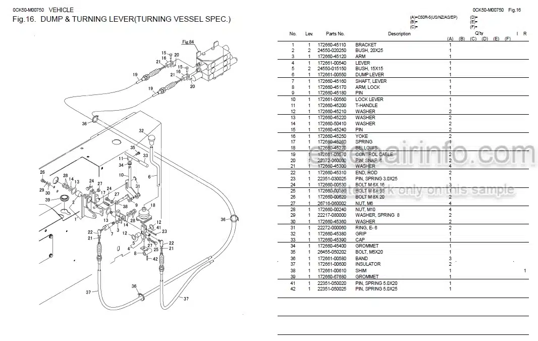 Photo 5 - Yanmar C50R-5 Parts Catalog Crawler Carrier