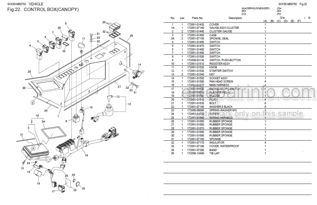 Photo 4 - Yanmar C50R-5 Parts Catalog Crawler Carrier