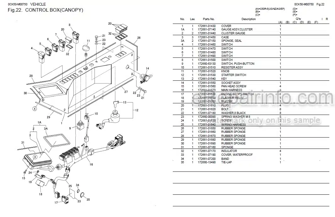 Photo 4 - Yanmar C50R-5 Parts Catalog Crawler Carrier