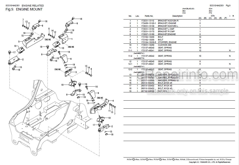 Photo 7 - Yanmar C50R-5 Parts Catalog Crawler Carrier