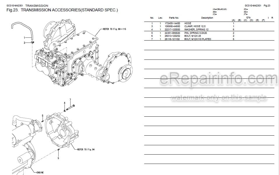 Photo 5 - Yanmar CBL40 Parts Catalog Backhoe Loader