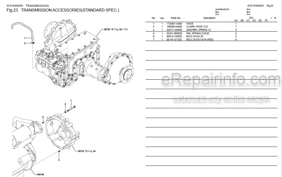 Photo 5 - Yanmar CBL40 Parts Catalog Backhoe Loader