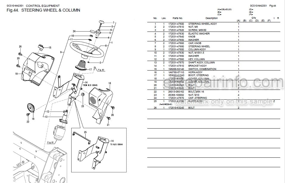 Photo 4 - Yanmar CBL40 Parts Catalog Backhoe Loader