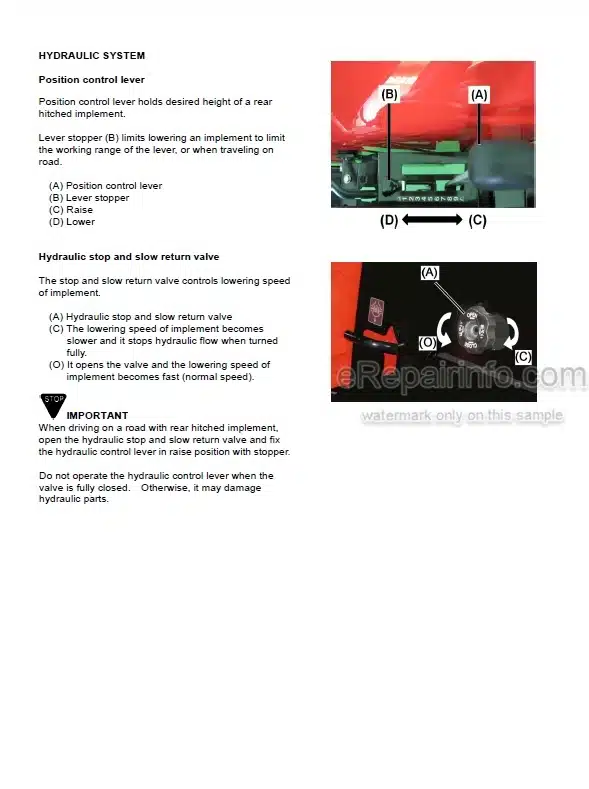 Photo 1 - Yanmar EF393T Operators Manual Diesel Tractor