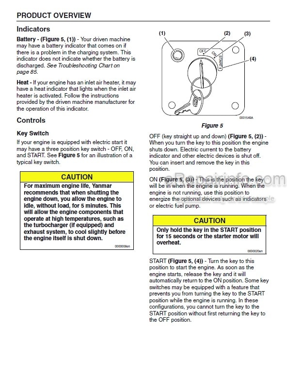 Photo 5 - Yanmar L48V L70V L100V Operation Manual Industrial Engine