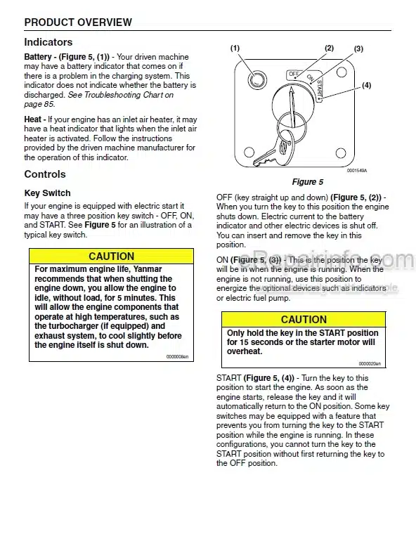 Photo 5 - Yanmar L48V L70V L100V Operation Manual Industrial Engine