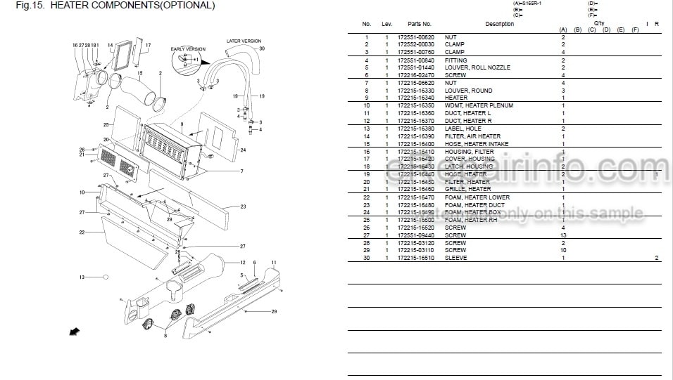 Photo 7 - Yanmar S165R Parts Catalog Skid Steer Loader