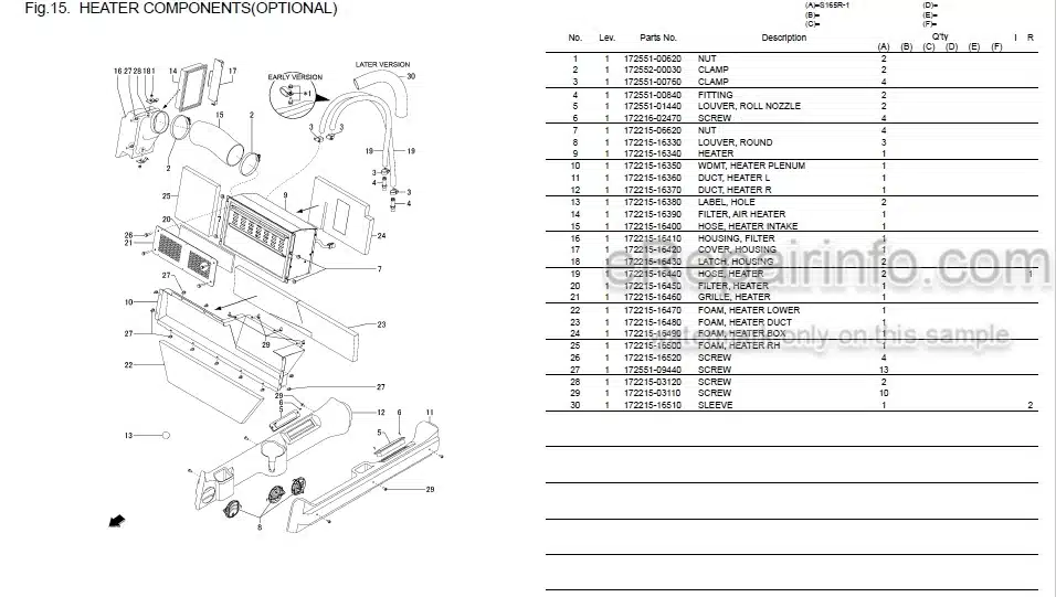 Photo 6 - Yanmar S190R Parts Catalog Skid Steer Loader