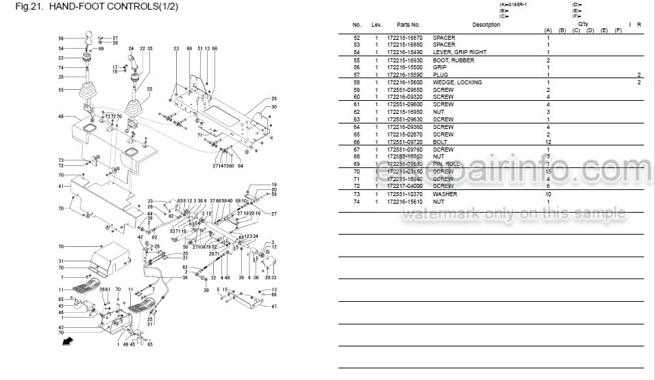 Photo 5 - Yanmar S165R-1 Parts Catalog Skid Steer Loader