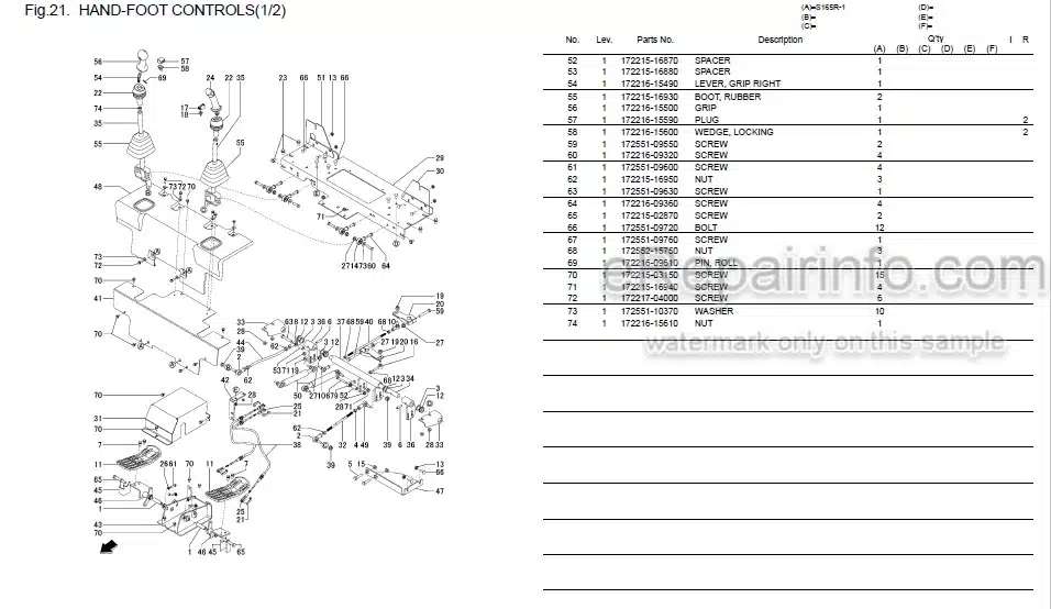Photo 5 - Yanmar S165R-1 Parts Catalog Skid Steer Loader