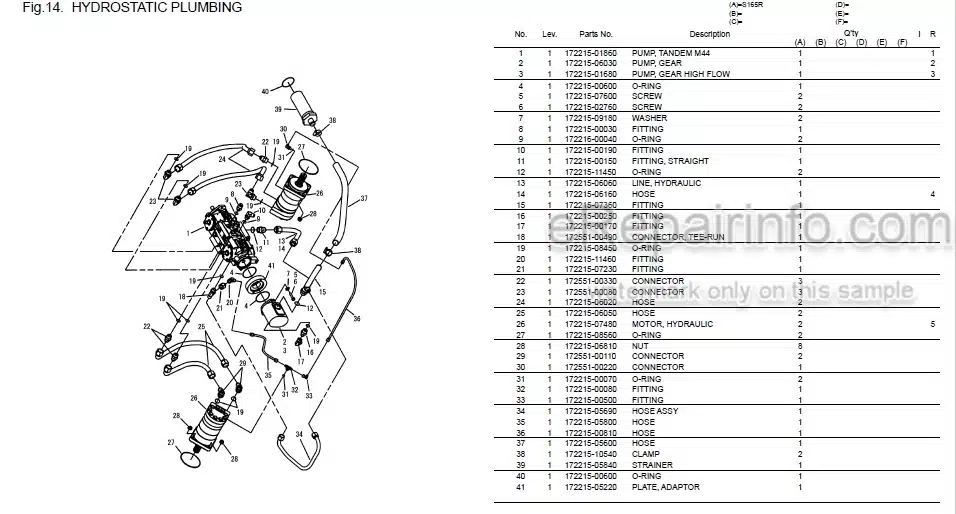 Photo 7 - Yanmar S165R Parts Catalog Skid Steer Loader