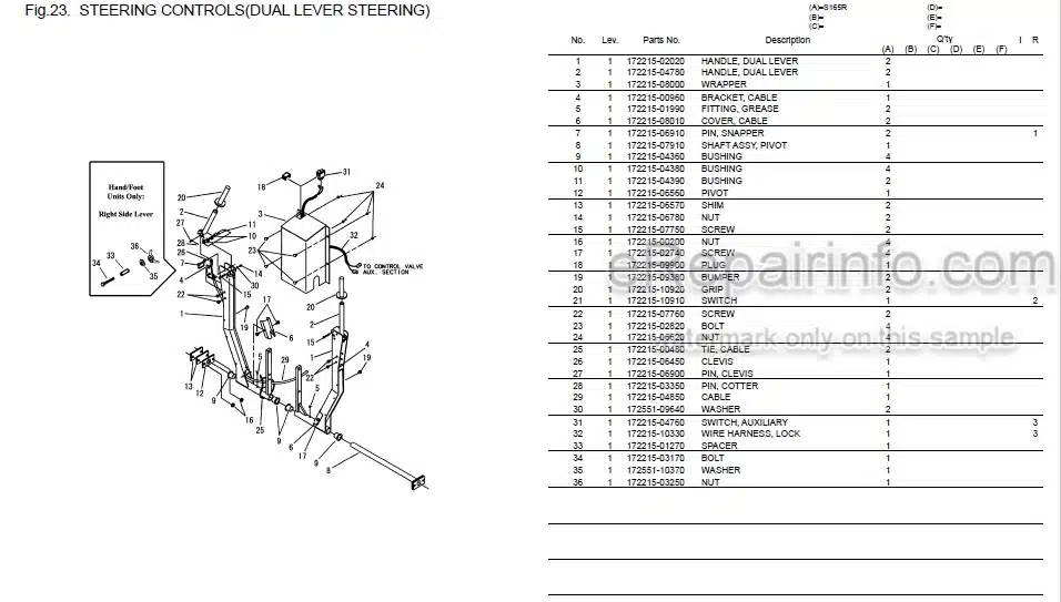 Photo 5 - Yanmar S165R Parts Catalog Skid Steer Loader