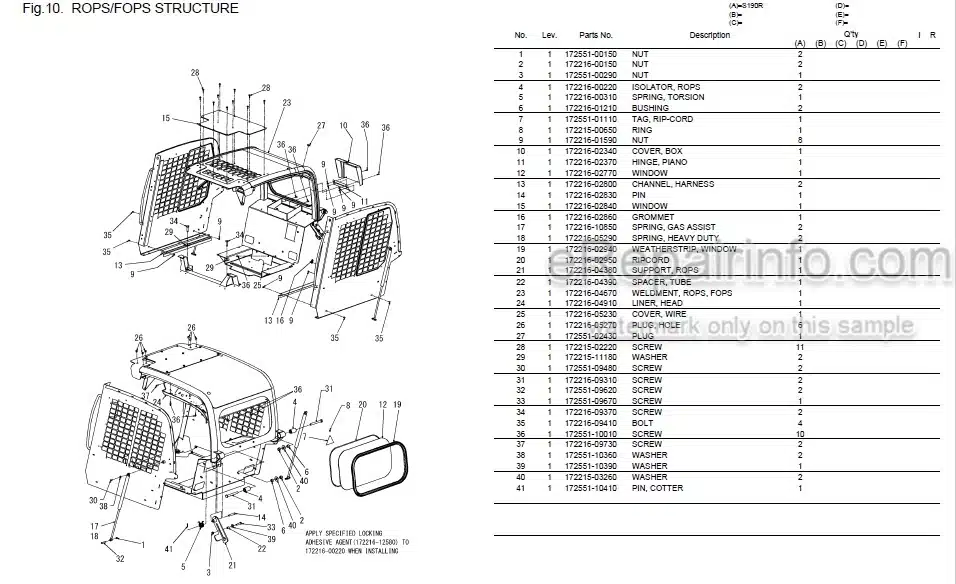 Photo 5 - Yanmar S190R Parts Catalog Skid Steer Loader