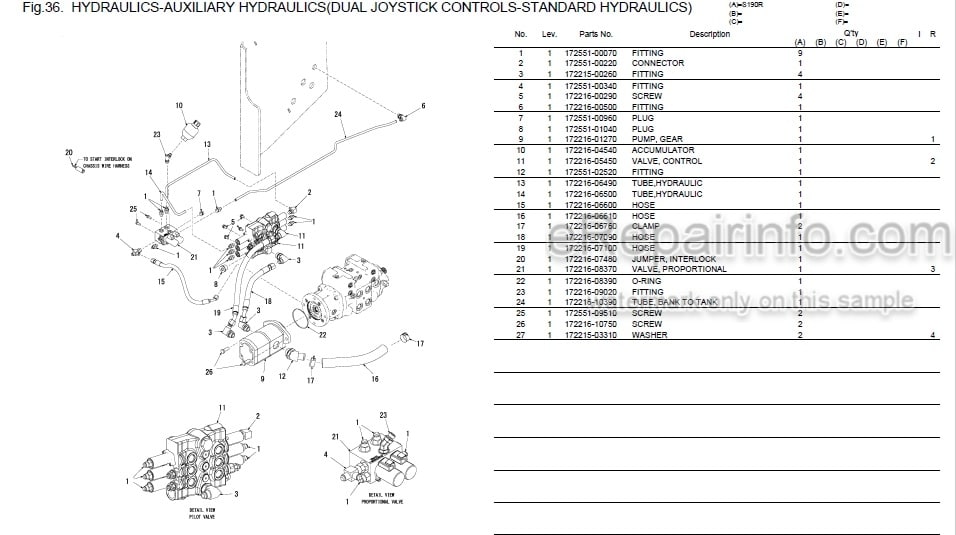 Photo 4 - Yanmar S190R Parts Catalog Skid Steer Loader