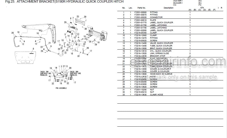 Photo 5 - Yanmar S190R S220R Parts Catalog Skid Steer Loader