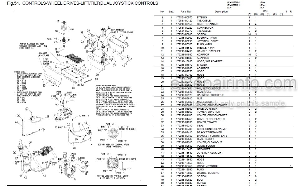 Photo 4 - Yanmar S190R S220R Parts Catalog Skid Steer Loader
