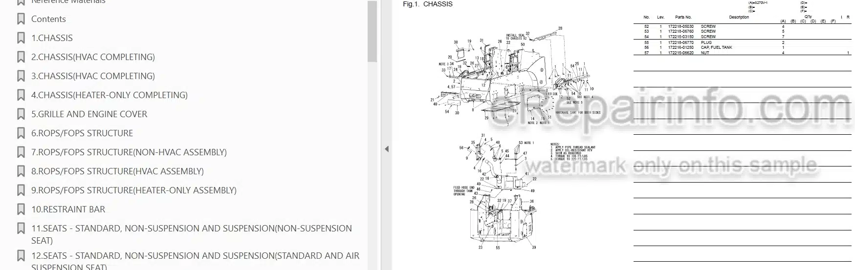 Photo 3 - Yanmar S270V-1 Parts Catalog Skid Steer Loader
