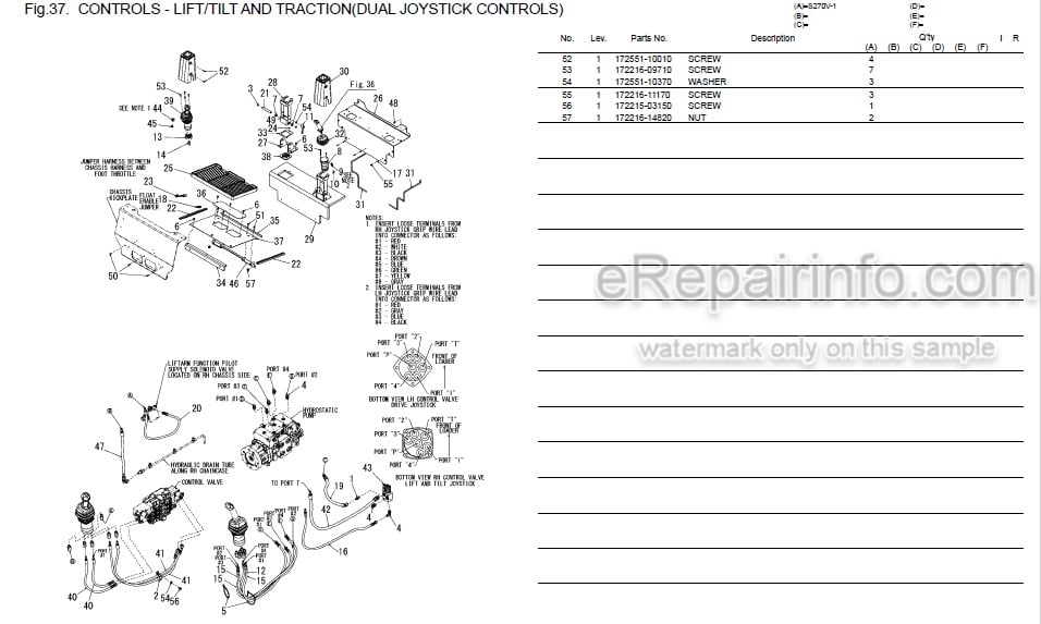 Photo 4 - Yanmar S270V-1 Parts Catalog Skid Steer Loader