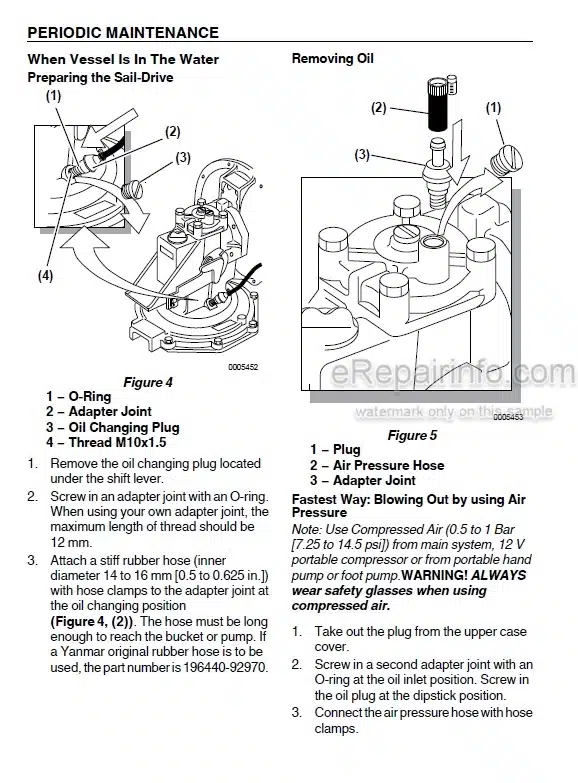 Photo 1 - Yanmar SD20 SD50 SD50-4T Operation Manual Marine Sail Drive