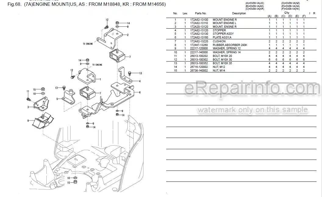 Photo 6 - Yanmar SV100 Parts Catalog Excavator