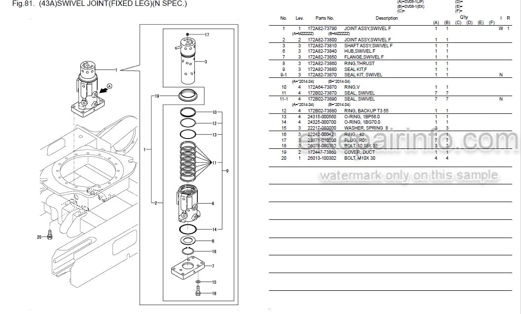 Photo 4 - Yanmar SV08-1 Parts Catalog Excavator