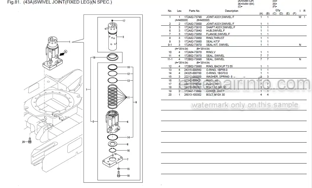 Photo 4 - Yanmar SV08-1 Parts Catalog Excavator