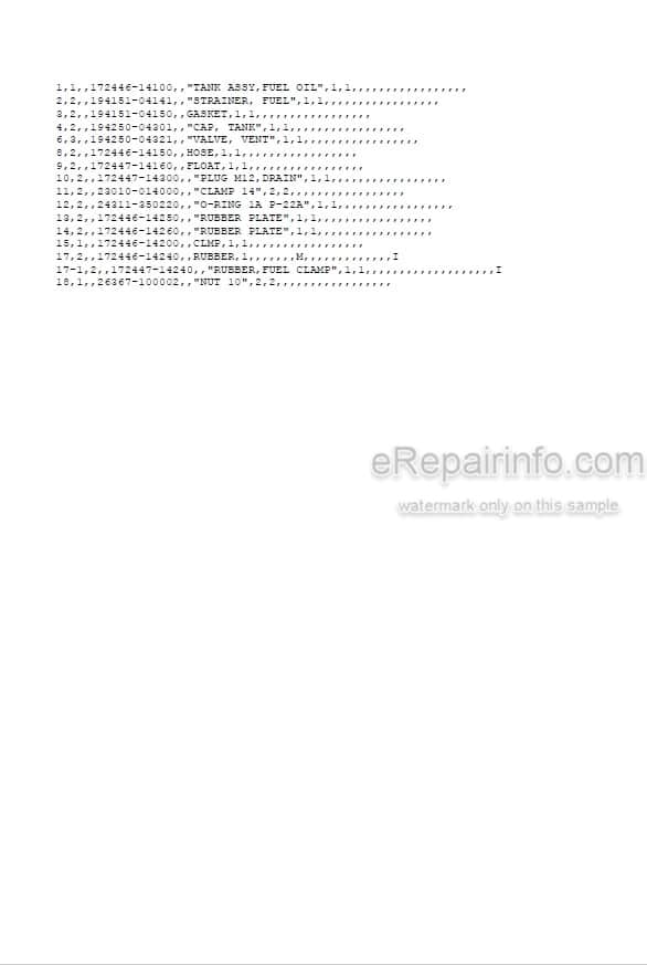 Photo 5 - Yanmar SV08 Parts Catalog Excavator