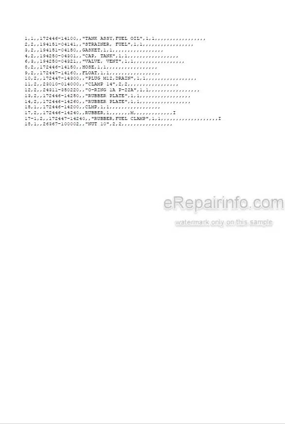 Photo 5 - Yanmar SV08 Parts Catalog Excavator