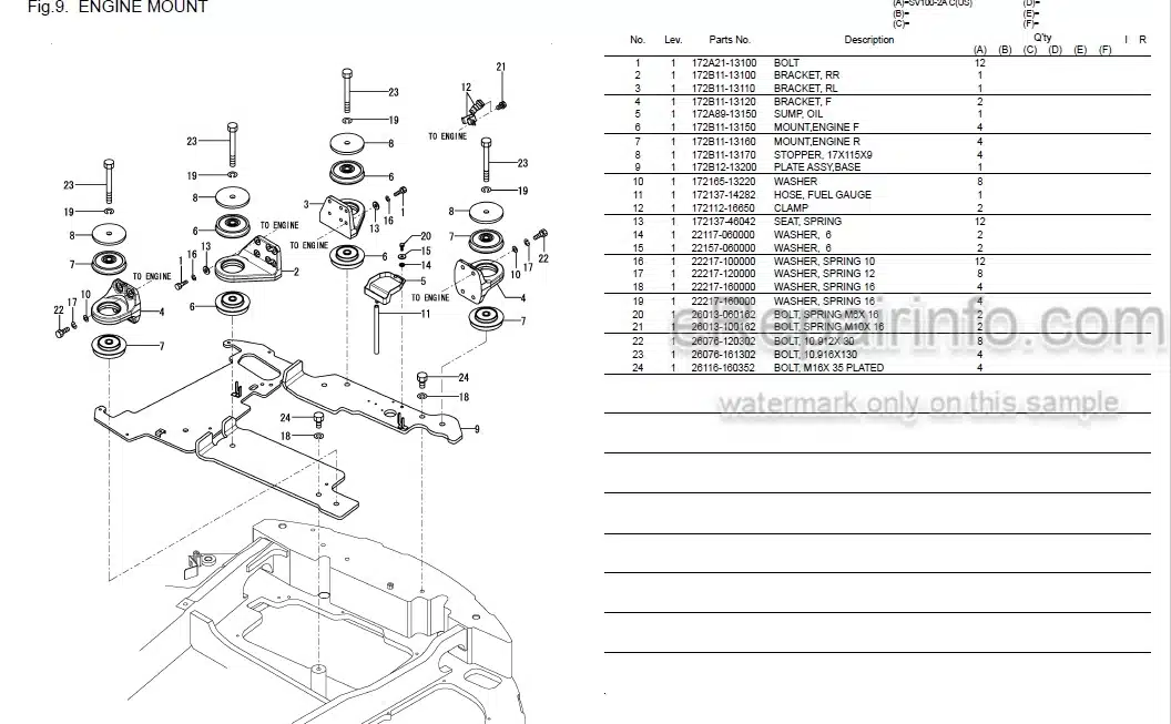 Photo 5 - Yanmar SV100-2A Parts Catalog Excavator