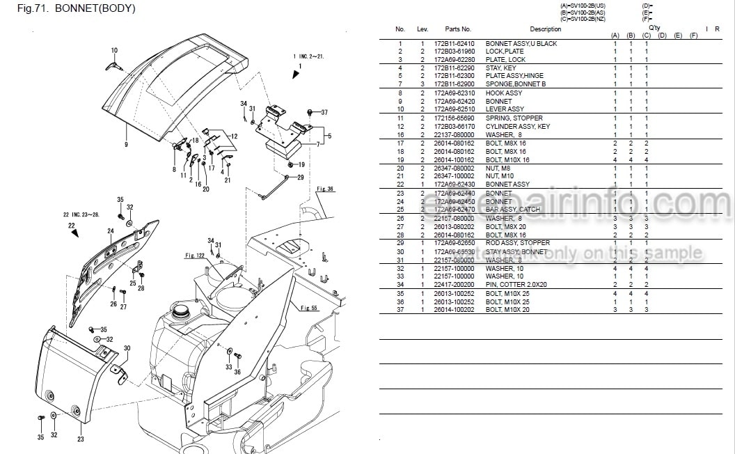 Photo 5 - Yanmar SV100-2B Parts Catalog Excavator