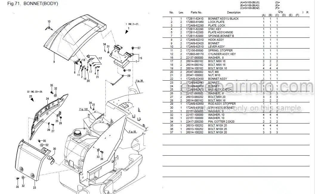 Photo 5 - Yanmar SV100-2B Parts Catalog Excavator
