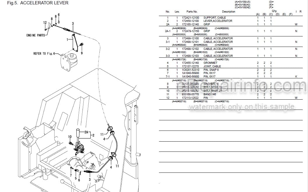 Photo 1 - Yanmar SV100 Parts Catalog Excavator