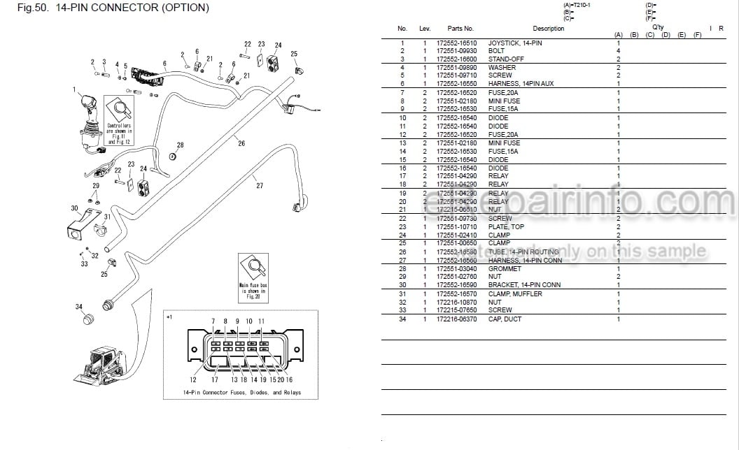 Photo 4 - Yanmar T210-1 Parts Catalog Compact Track Loader