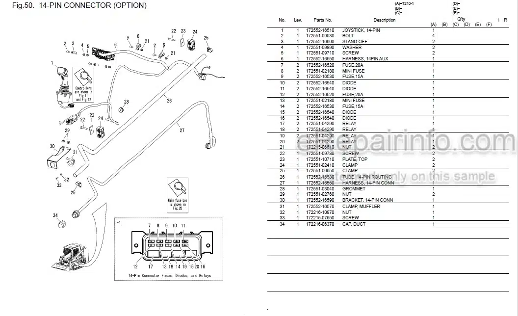 Photo 4 - Yanmar T210-1 Parts Catalog Compact Track Loader