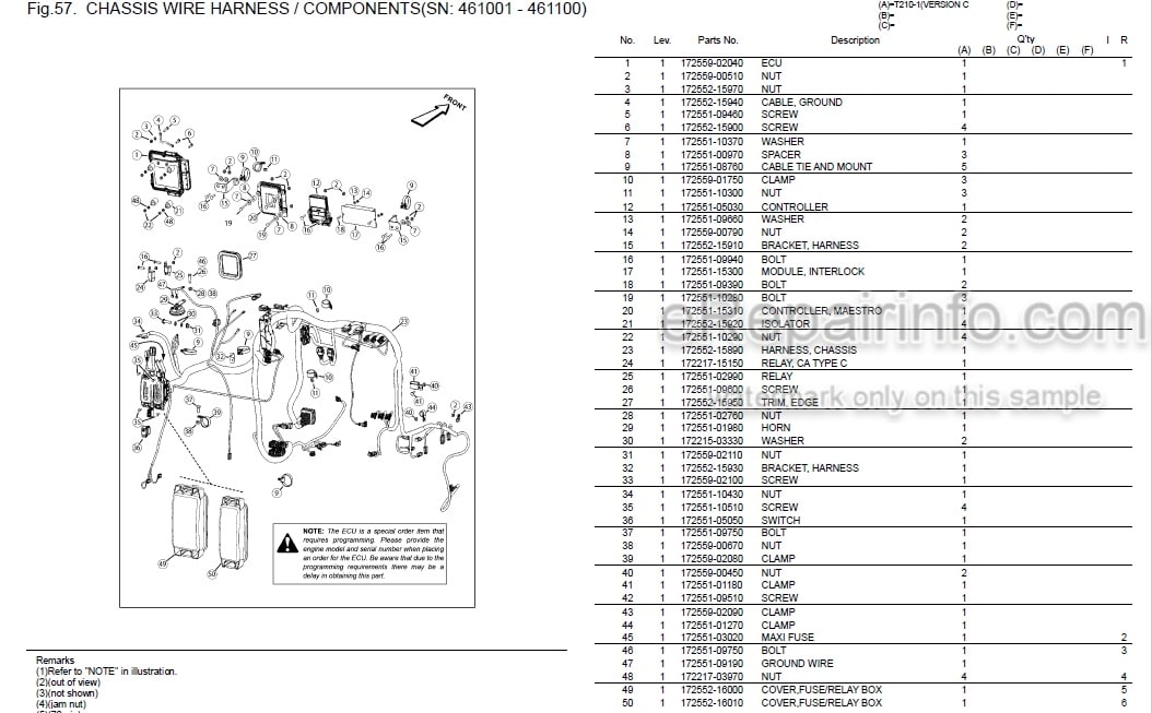 Photo 5 - Yanmar T210 Parts Catalog Compact Track Loader