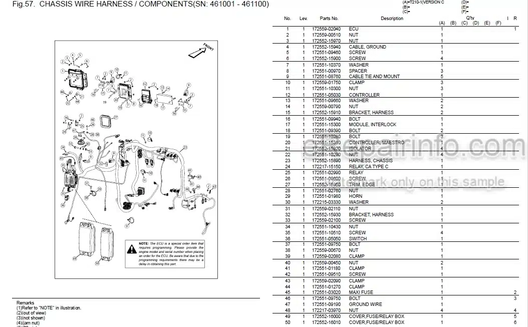 Photo 5 - Yanmar T210 Parts Catalog Compact Track Loader