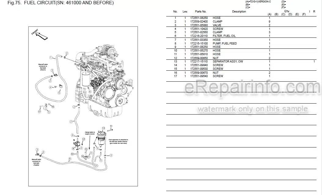 Photo 4 - Yanmar T210 Parts Catalog Compact Track Loader
