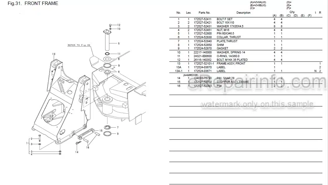 Photo 5 - Yanmar V3-5A V3-5B Parts Catalog Wheel Loader