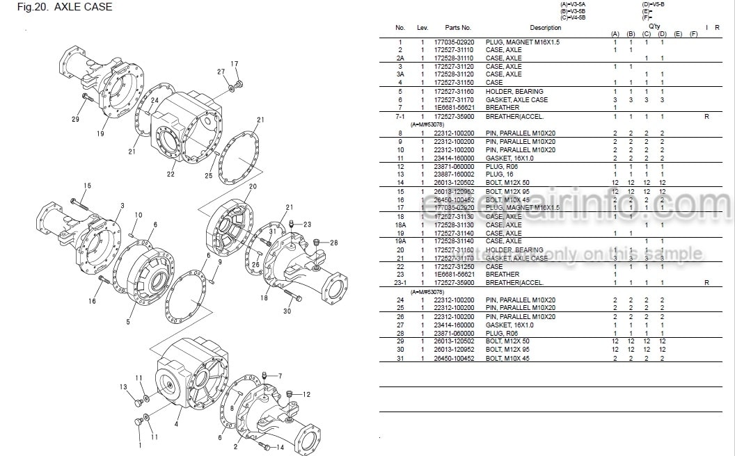 Photo 5 - Yanmar V3-5A V3-5B V4-5B V5-B Parts Catalog Wheel Loader
